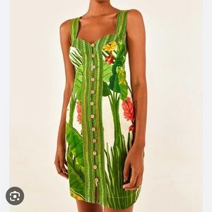 Farm Rio dress, XS, tropical prints- worn once!